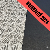 Gris pétrole motif VAGUES